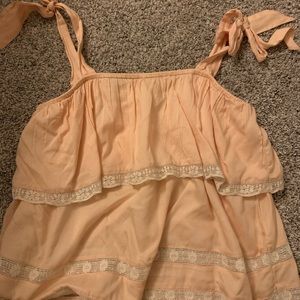 American Eagle peach tie shirt. NEW WITH TAGS!! 🙂